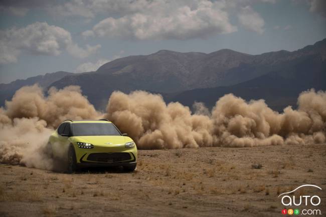 2023 Genesis GV60, in action